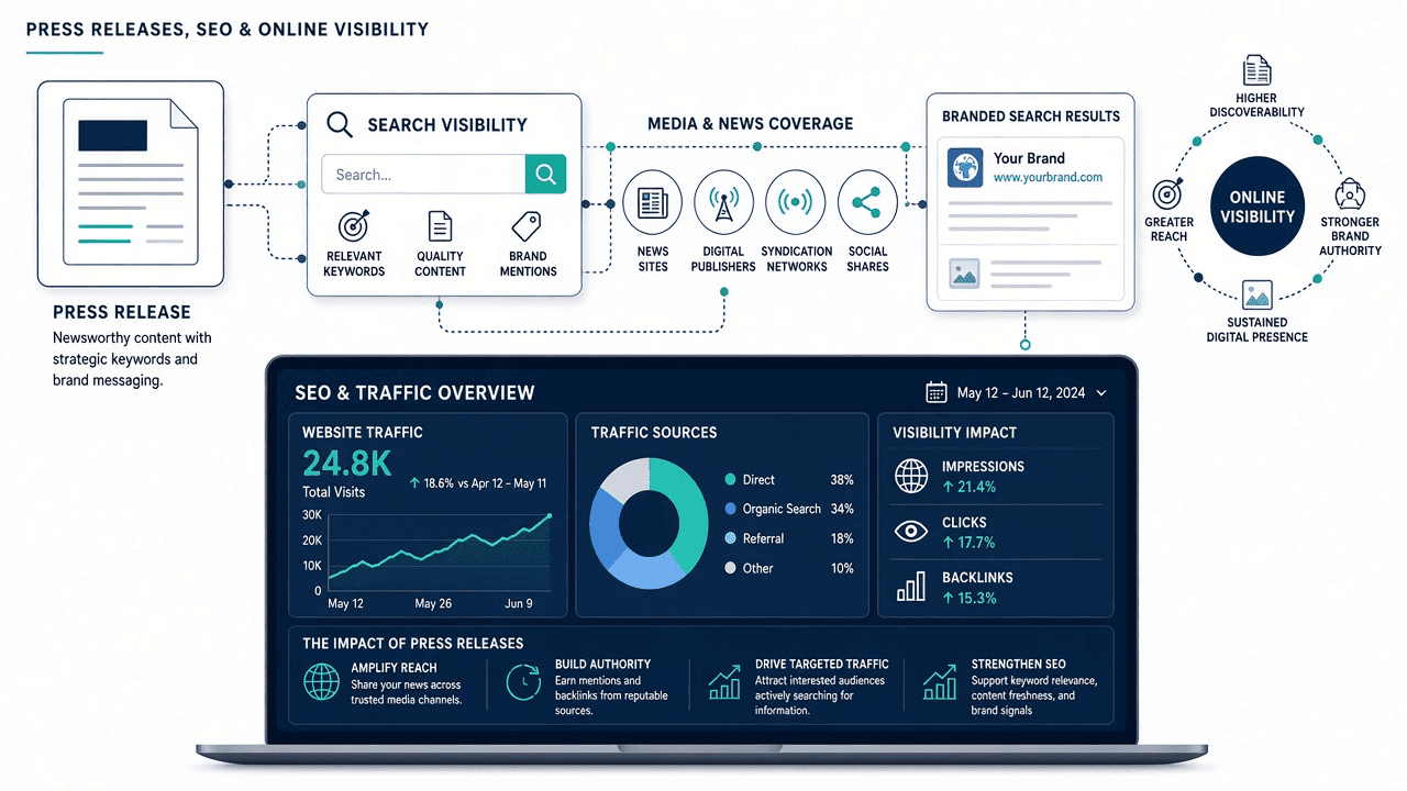 How press releases can support SEO and online visibility